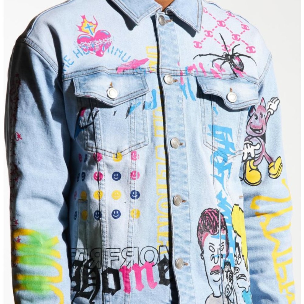 Lifted Anchor (Printed Denim Jacket)
